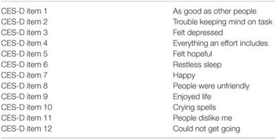 Confirmatory Factor Analysis of the 12-Item Center for Epidemiologic Studies Depression Scale among Blacks and Whites